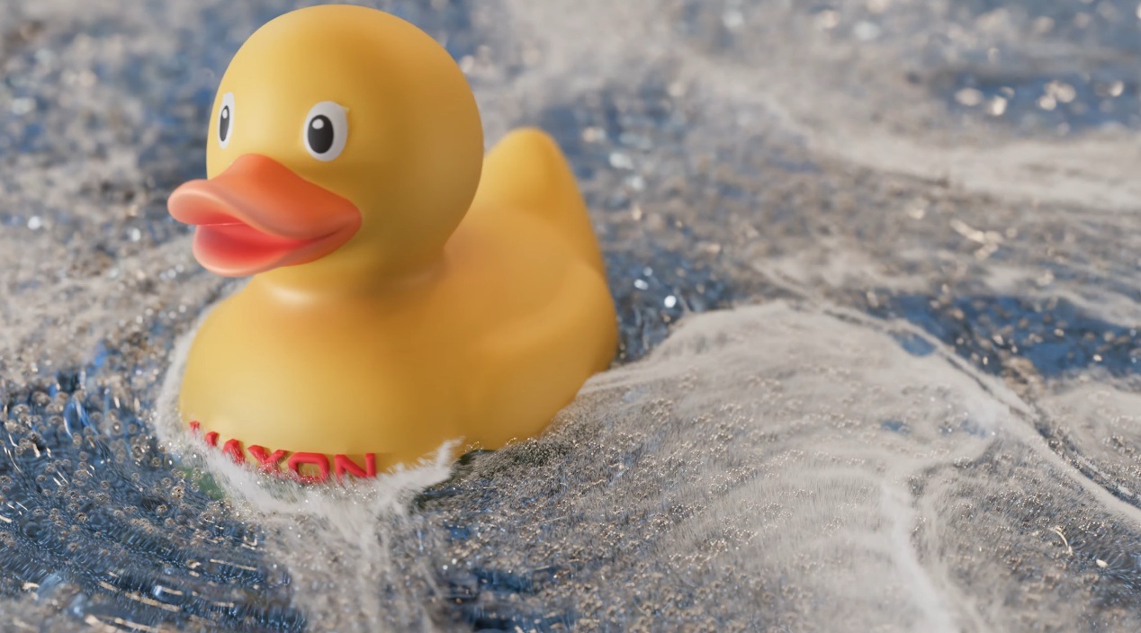 Cinema 4D 2027 Liquid FX 水流與泡沫特效示意